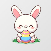 かわいい春/イースターバニーと卵 ウィンドウサイン (シート)