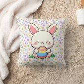 かわいい春/イースターバニーと卵 クッション (ブランケット)