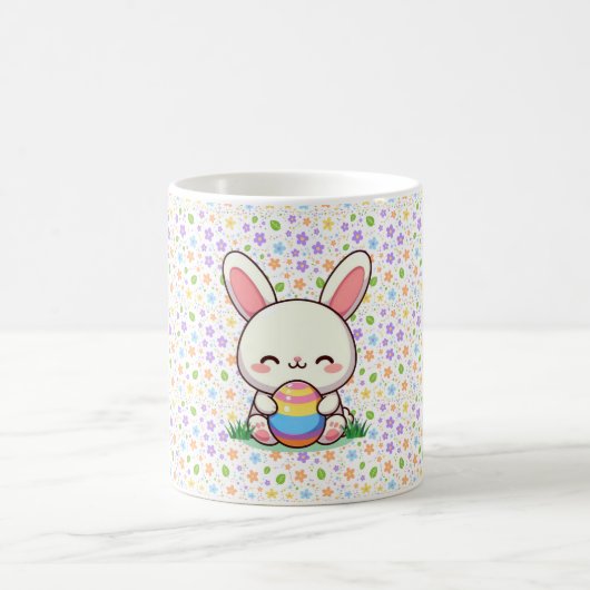 かわいい春/イースターバニーと卵 コーヒーマグカップ (中央)