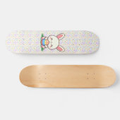 かわいい春/イースターバニーと卵 スケートボード (横)