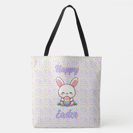 かわいい春/イースターバニーと卵 トートバッグ (正面)