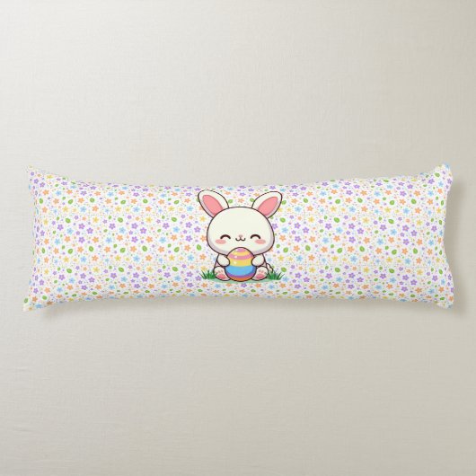かわいい春/イースターバニーと卵 ボディピロー (正面)