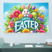かわいい春/イースターバニーと卵 横断幕 (トレードショー)