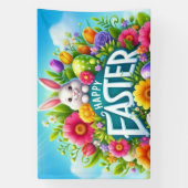 かわいい春/イースターバニーと卵 横断幕 (縦)