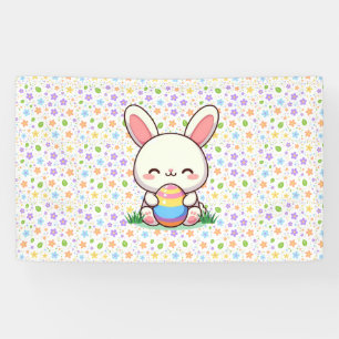 かわいい春/イースターバニーと卵 横断幕