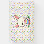 かわいい春/イースターバニーと卵 横断幕 (縦)