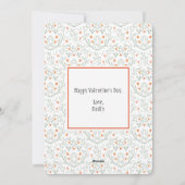 かわいい暖かいハートベアーバレンタイン シーズンカード (裏面)