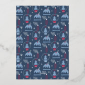 かわいい暖かい冬の願い写真ホイルホリデーカード 箔シーズンカード (裏面)