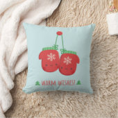 かわいい暖かい願いクリスマスの部屋の装飾 クッション (ブランケット)