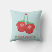 かわいい暖かい願いクリスマスの部屋の装飾 クッション (裏面)