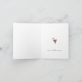 かわいい暖かい願い雪のクリスマスホリデーカード シーズンカード (内部)