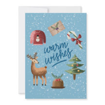 かわいい暖かい願い雪のクリスマスホリデー