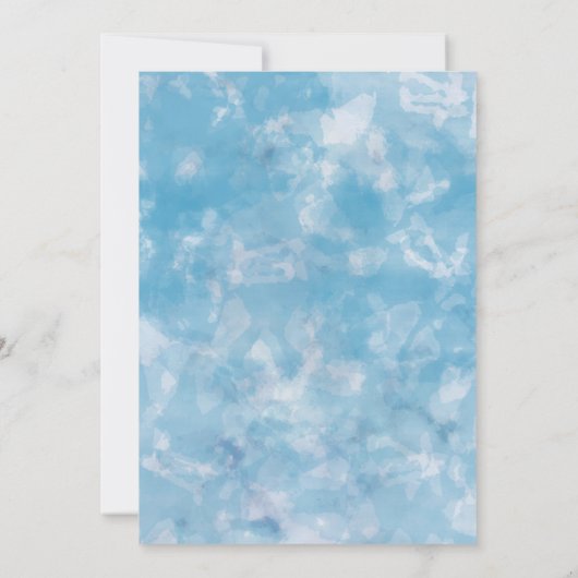 かわいい曇り雪だるまクリスマスパーティー 招待状 (裏面)