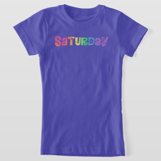 かわいい曜日（土曜日） Tシャツ (レイダウン)
