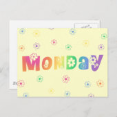 かわいい曜日（月曜日） ポストカード (正面/裏面)
