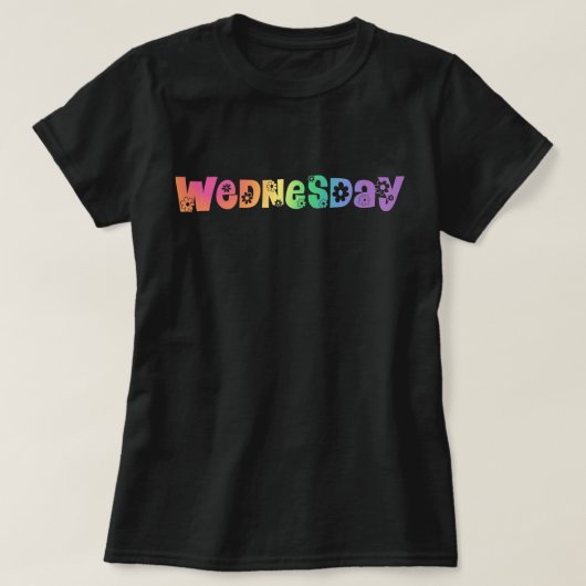 かわいい曜日(水曜日) Tシャツ (デザイン正面)