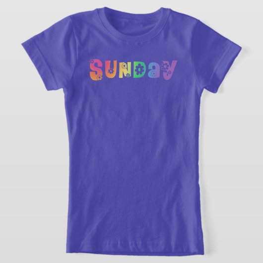 かわいい曜日 Tシャツ (レイダウン)