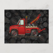 かわいい曳航車の難破船 ポストカード (正面)