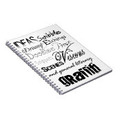 かわいい書タイポグラフィ落書き ノートブック (右側)