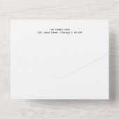 かわいい書道写真誕生のカード オールインワン招待状 (裏面)