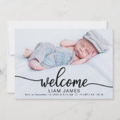 かわいい書道写真誕生のカード シーズンカード (正面)