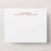 かわいい書道4写真誕生のお知らせ オールインワン招待状 (裏面)