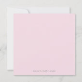 かわいい最初に象の写真の第1誕生会 招待状 (裏面)