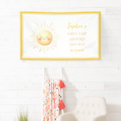 かわいい最初の旅のまわりにザサン誕生日へようこそ 横断幕 (インサイチュ)