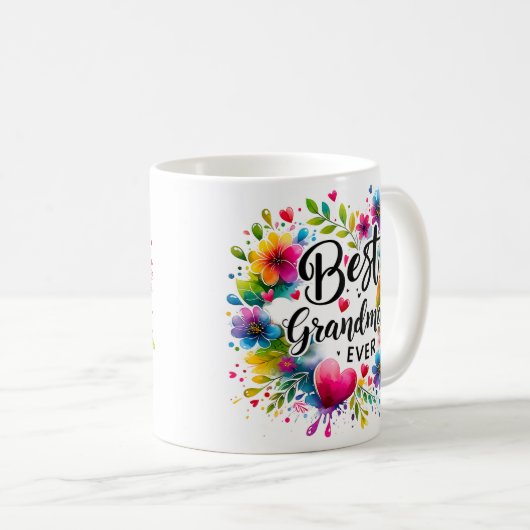 かわいい最高のおばあちゃんが今までラップ コーヒーマグカップ (正面右)