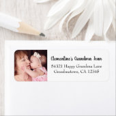 かわいい最高のおばあちゃんの写真のアドレス ラベル (インサイチュ)