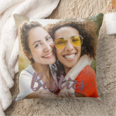 かわいい最高のお友達ピンクのハートと名前 クッション (ブランケット)