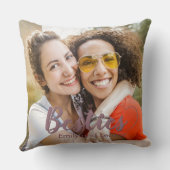 かわいい最高のお友達ピンクのハートと名前 クッション (裏面)