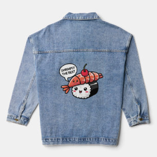 かわいい最高のの寿司 デニムジャケット