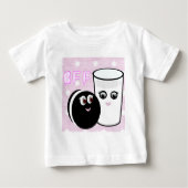 かわいい最高のは永遠にミルクとクッキーBFF ベビーTシャツ (正面)