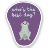 かわいい最高のイラストレーション紫のアクアは誰だ シール (正面)