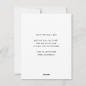 かわいい最高のママはいつだって素敵 マザーズデイ フォト シーズンカード (裏面)