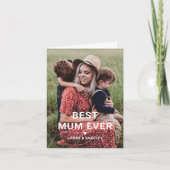 かわいい最高のママ♥母の日写真 カード (正面)