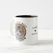 かわいい最高のワールドのマパーソナライズされたマ名写真 ツートーンマグカップ (正面左)