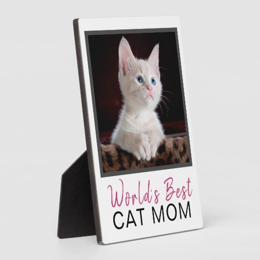 かわいい最高のワールドの猫の写真 フォトプラーク (側面)