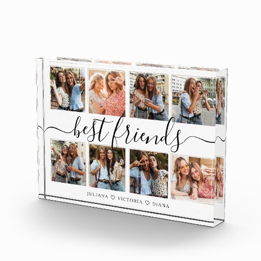 かわいい最高の友だちスクリプトコラージュ フォトブロック (右)