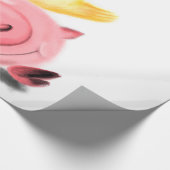 かわいい最高の友人の子豚とネズミ – 漫画  ラッピングペーパー (角)