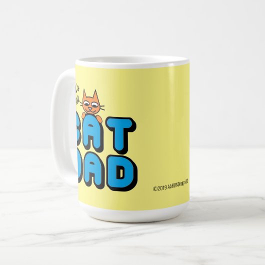 かわいい最高の猫と世界の猫パパ コーヒーマグカップ (正面左)