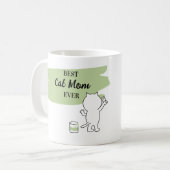 かわいい最高の猫のママ 女性用 コーヒーマグカップ (正面左)