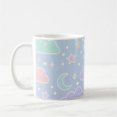 かわいい月と星の美意識カップ コーヒーマグカップ (左)