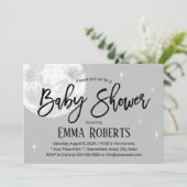 かわいい月と輝く小さな星ベビーシャワー 招待状 (スタンド正面)