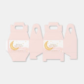 かわいい月の星輝く女の子の赤ちゃんシャワー フェイバーボックス (折り畳みなし)