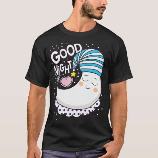 かわいい月の漫画 Tシャツ (正面)