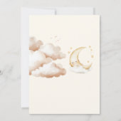 かわいい月ぼほ赤ちゃんシャワー 招待状 (裏面)