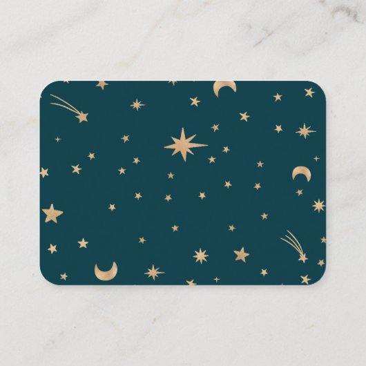 かわいい月ゴールデンスターズ赤ちゃんシャワーベビー エンクロージャーカード (裏面)