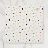 かわいい月スターズエレファントバニーニュートラルベビーシャワー フェイバータグ (裏面)